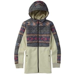 Burton Embry Hooded Fleece Zip Up Size Large